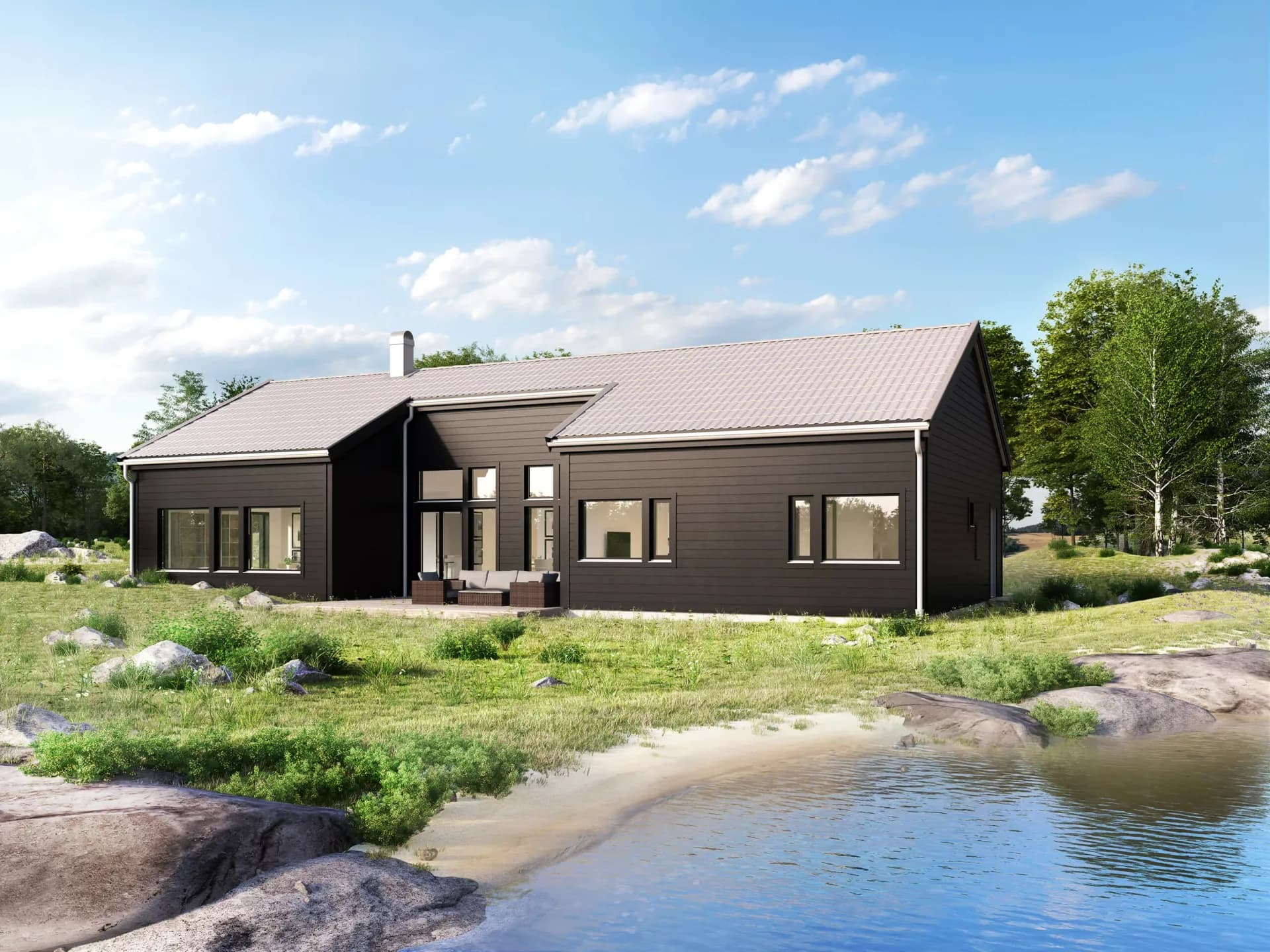 trivselhus villa skanör fasad