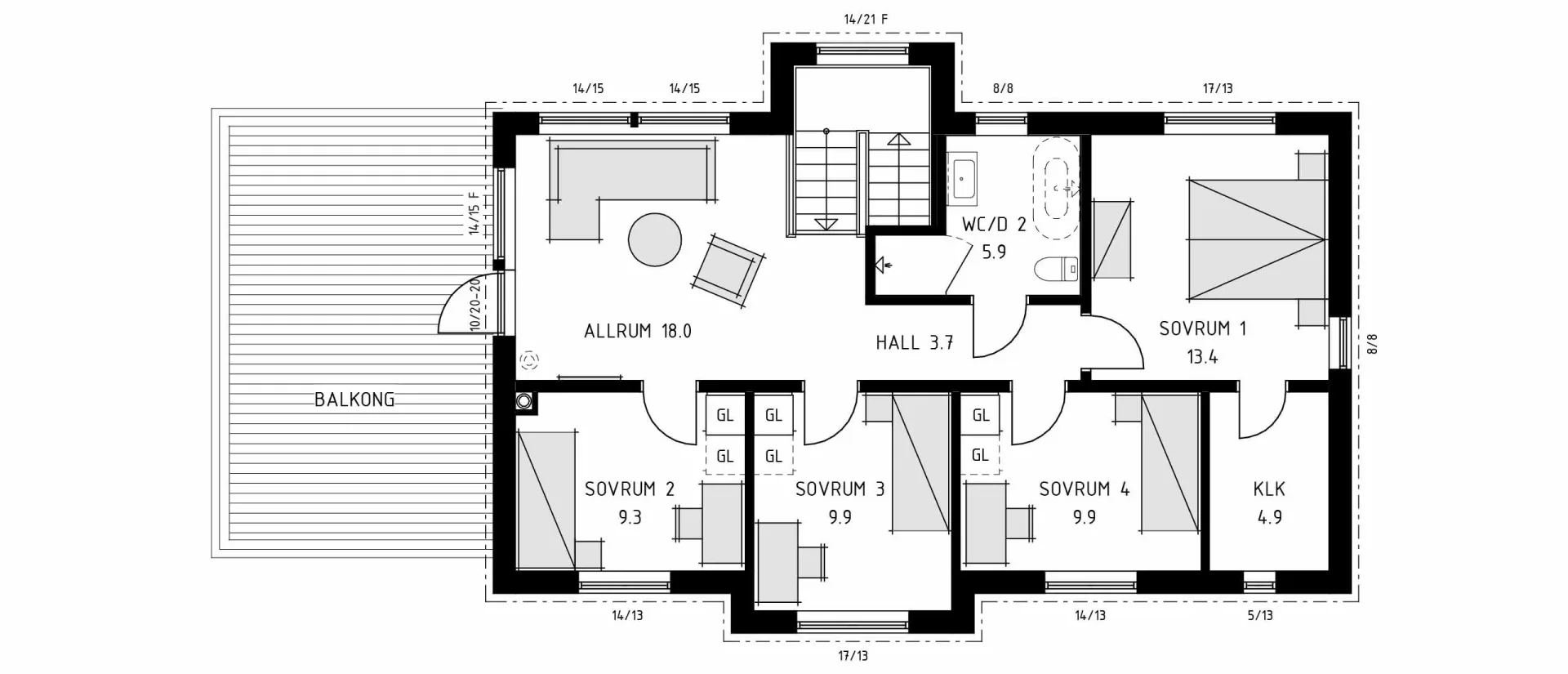 trivselhus villa svavelsö planlösning