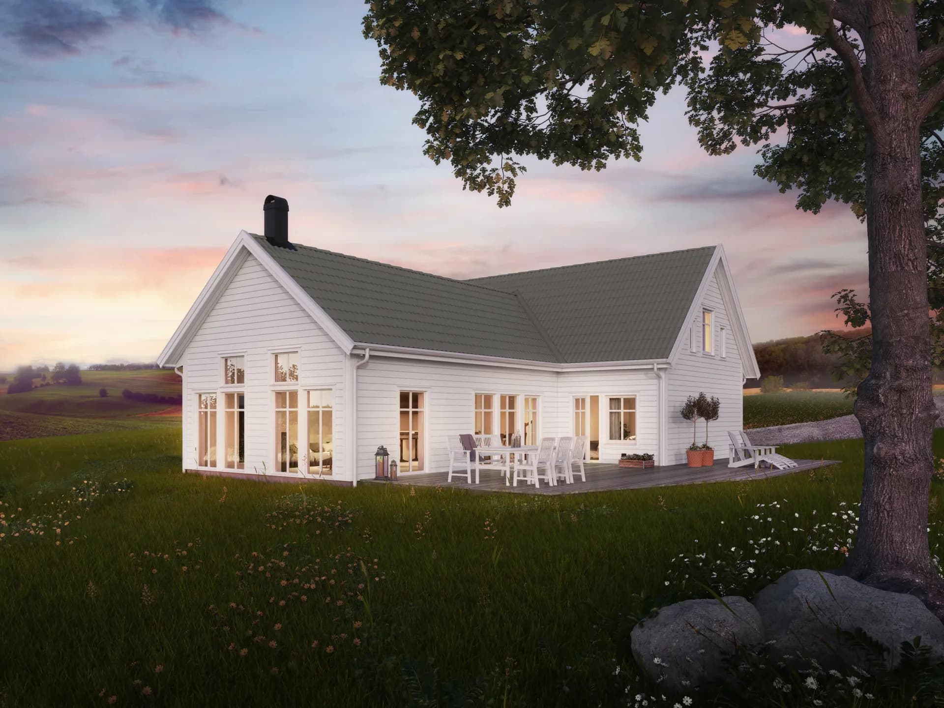 trivselhus villa vadstena fasad