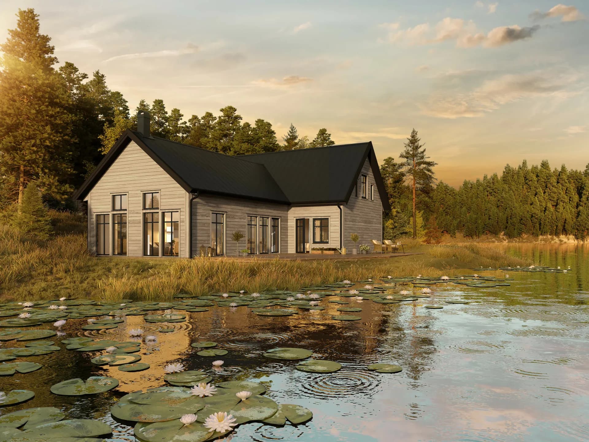 trivselhus villa vadstena fasad