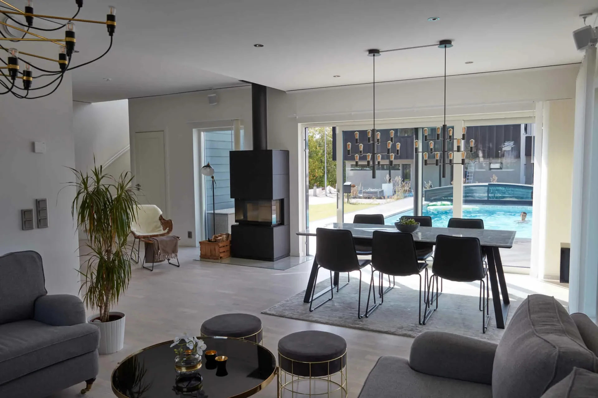 trivselhus villa värmdö vardagsrum bygga hus