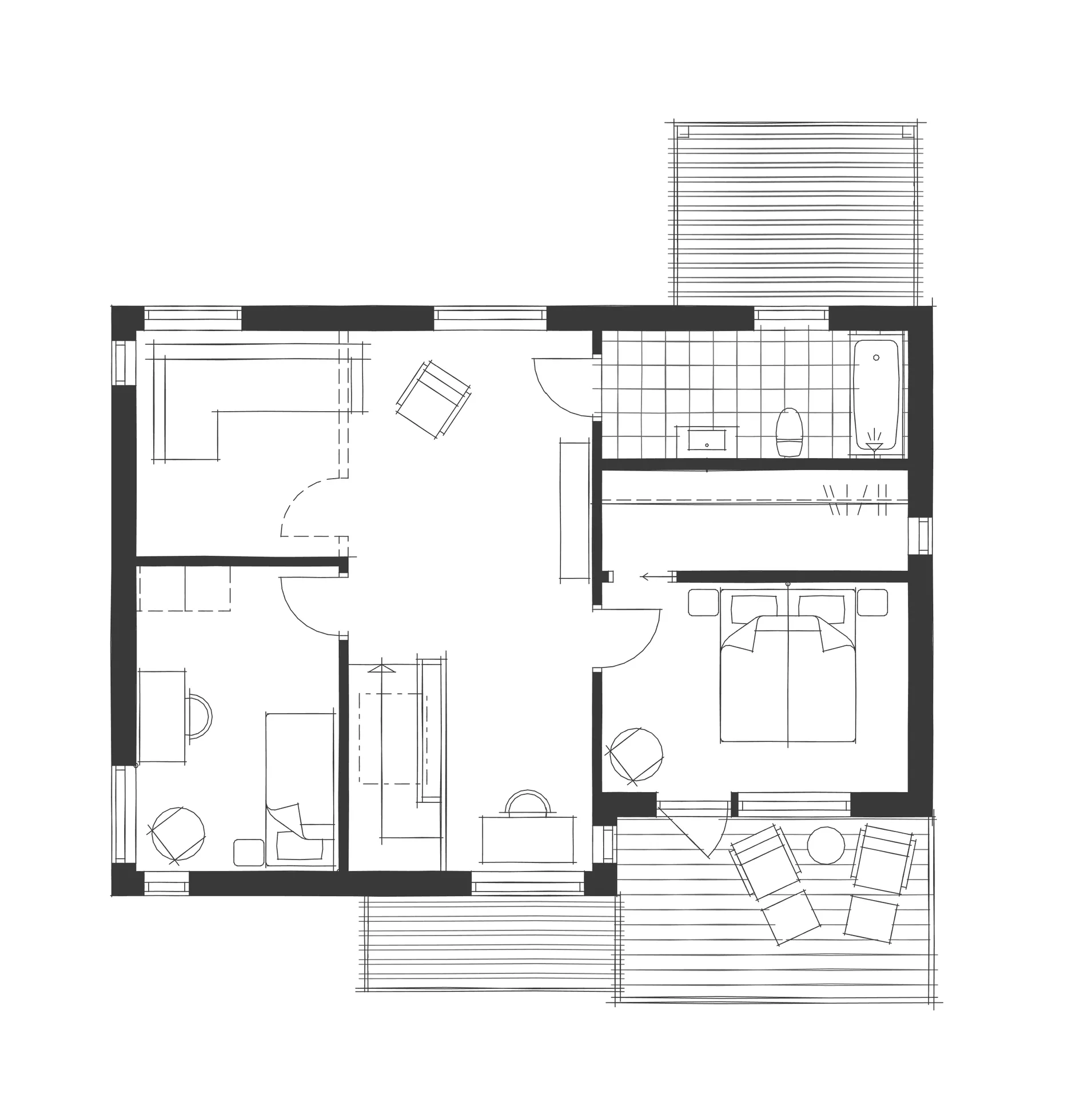 Villa Rudu planritning 1