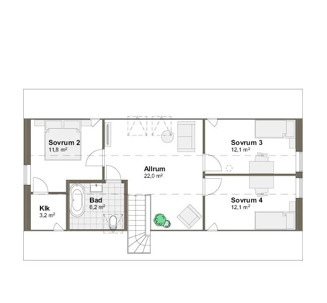 Ängalyckan planritning - Modern