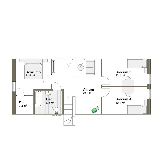 Ängalyckan planritning - Modern