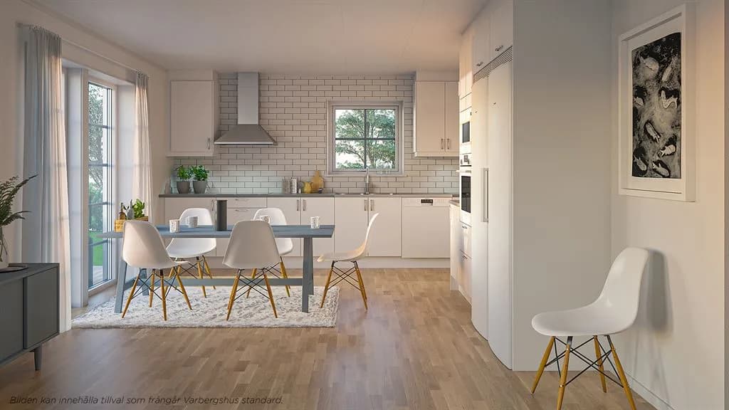 Visualisering av köket i Villa Ängaviken