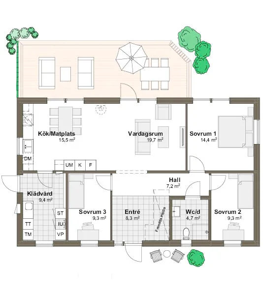 Ängaviken planritning - Modern