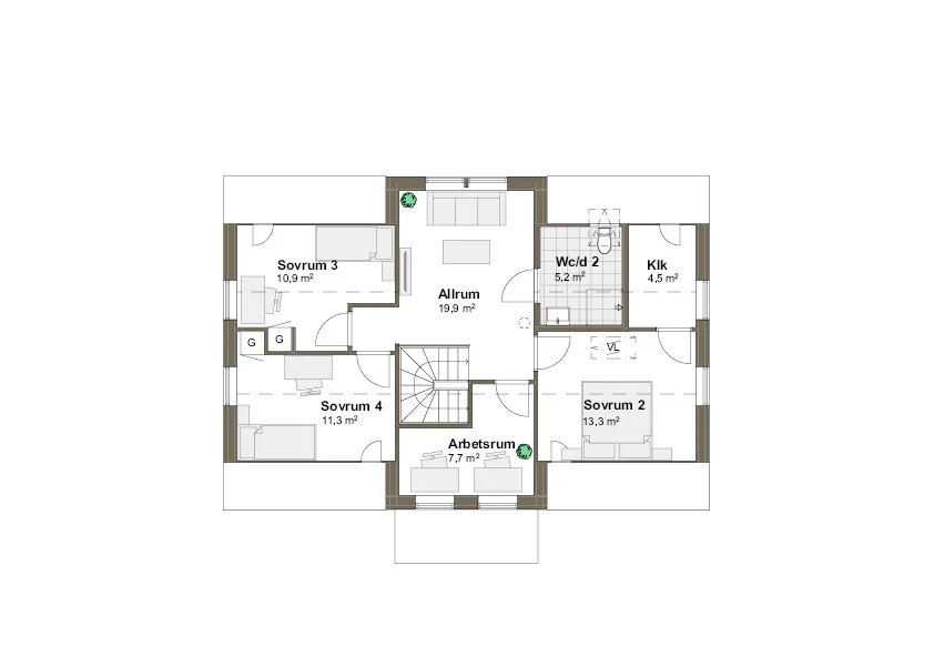 Årnäs planritning - Modern