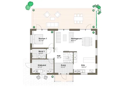 Planlösning Villa Årnäs M /T
