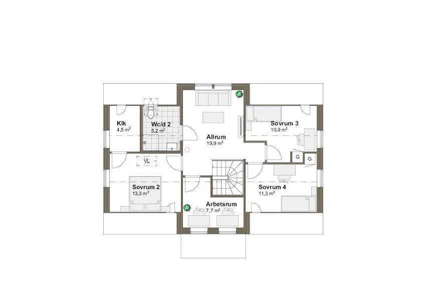 Årnäs planritning - Modern