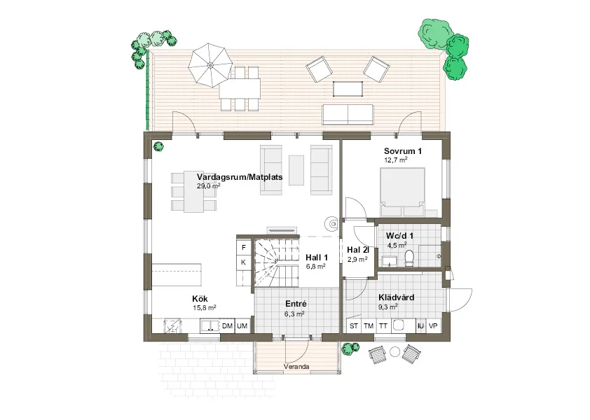 Årnäs planritning - Modern
