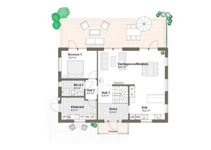 Årnäs planritning - Modern