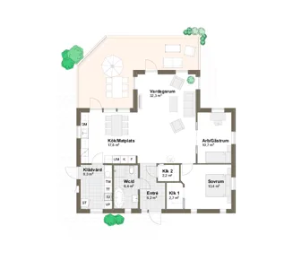 Planlösning Villa Balgö