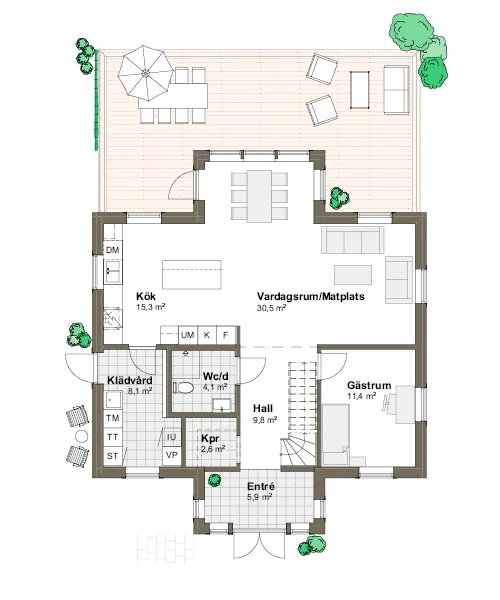 Björkäng planritning - Traditionell