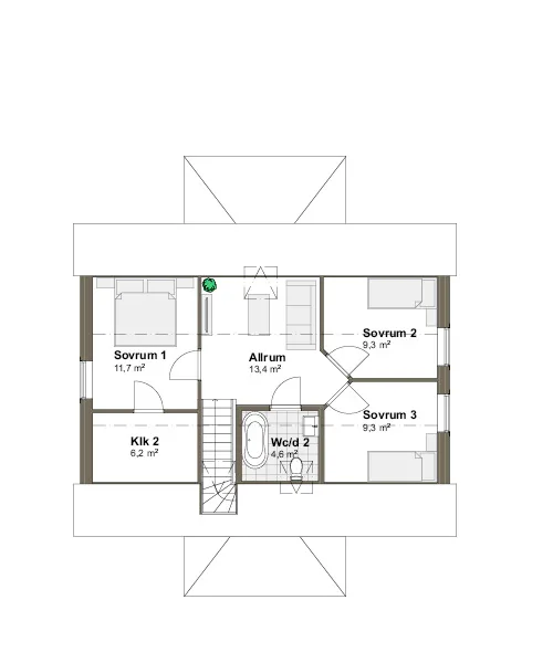 Björkäng planritning - Traditionell