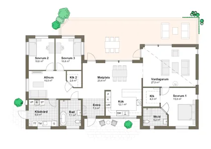 Planlösning M1 Villa Grimsholmen