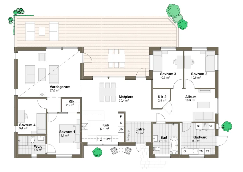 Planlösning 2M spegelvänd Villa Grimsholmen