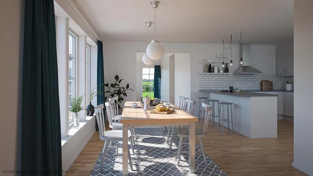 Visualisering av köket i Villa Grimsholmen