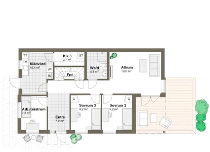 Planlösning M Hällsnäs