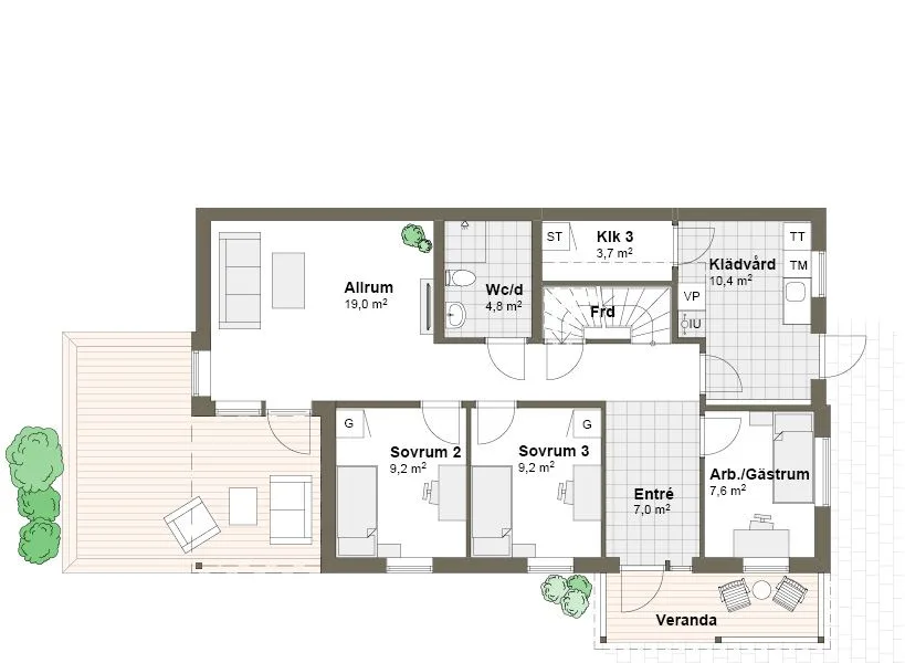 Planlösning T spegelvänd Hällsnäs