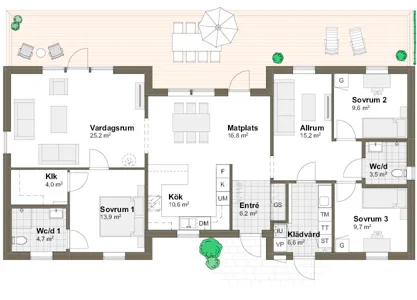Planlösning M/T Villa Lindholmen