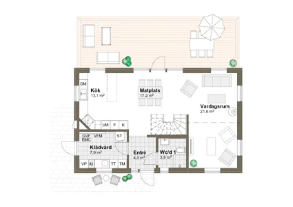 Planlösning Villa Malö M