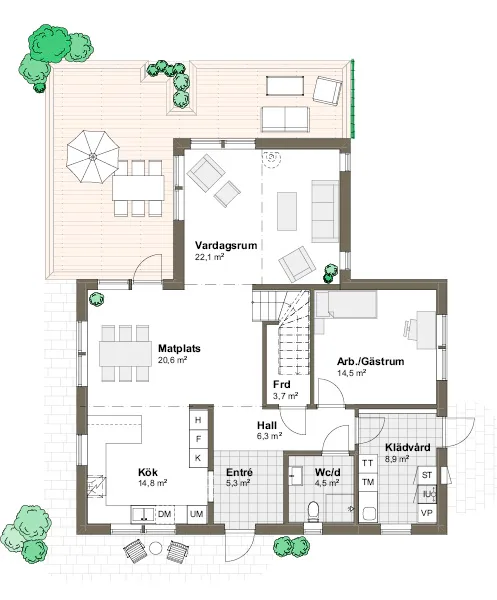 Saltö planritning - Modern