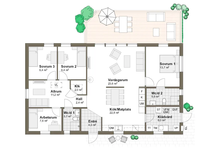 Skäret planritning - Traditionell