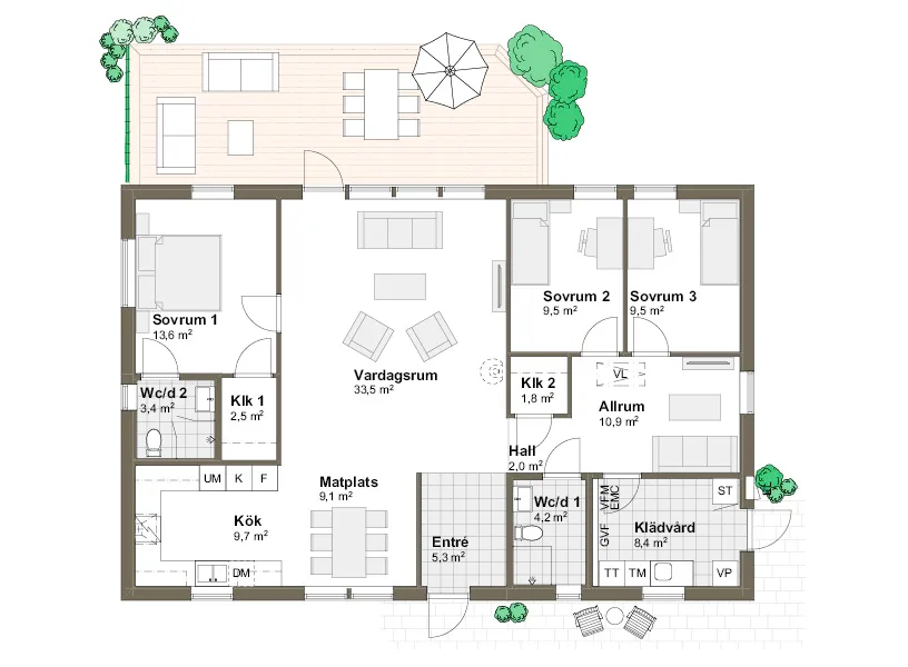Skäret planritning - Modern