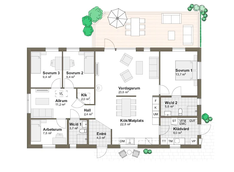 Skäret planritning - Modern