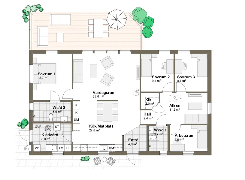 Skäret planritning - Traditionell