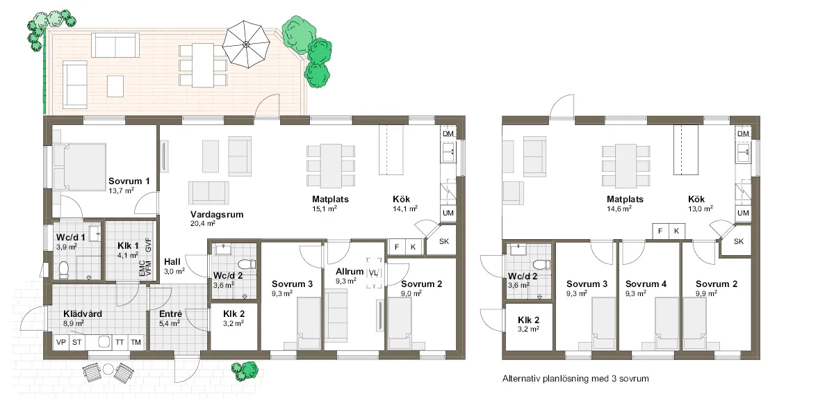 Skäret planritning - Modern