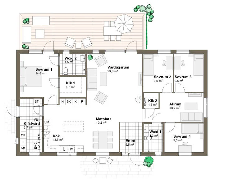Stenudden planritning - Modern