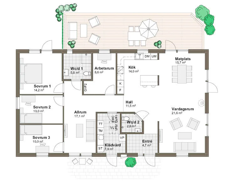 Stenudden planritning - Traditionell