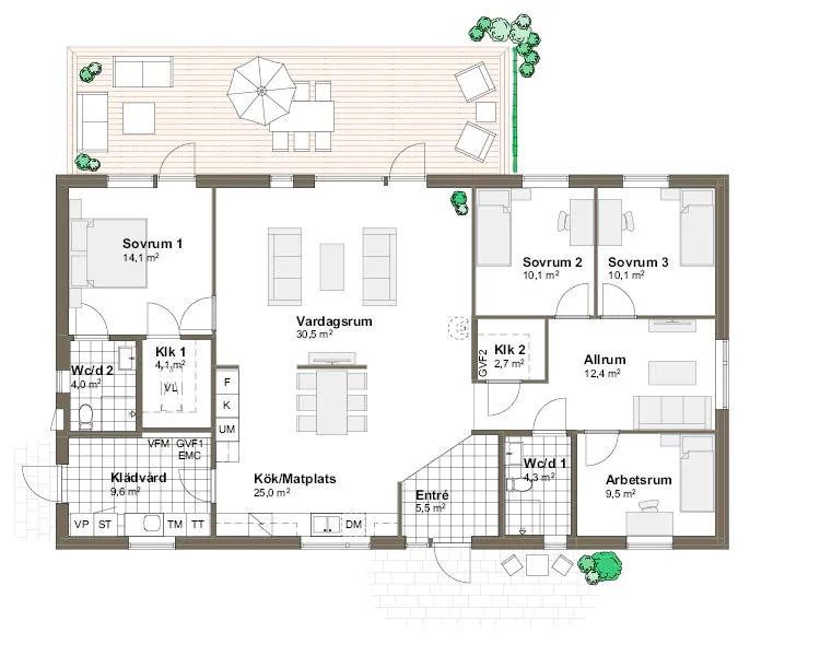 Stenudden planritning - Modern