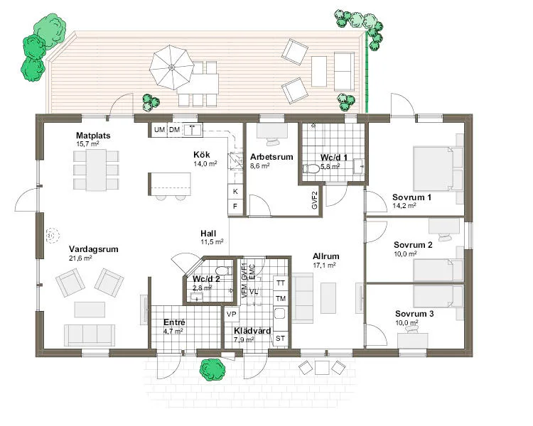 Stenudden planritning - Traditionell