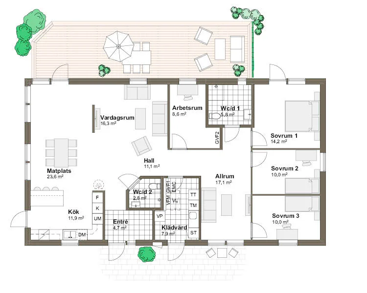 Stenudden planritning - Traditionell