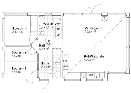 Planlösning entréplan V15070