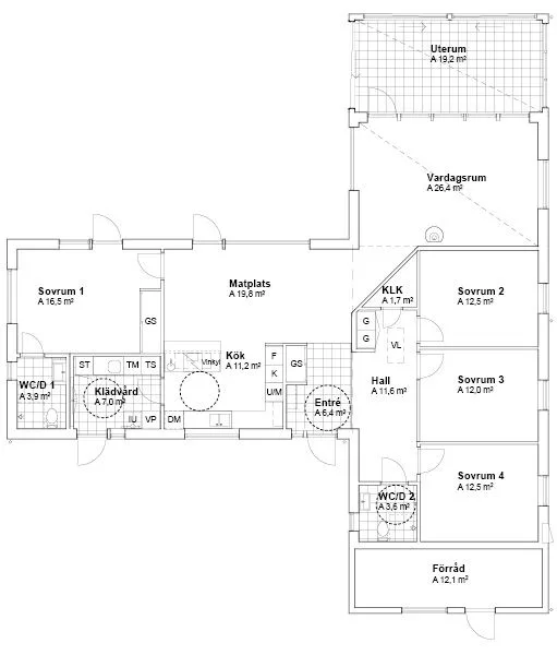 V16062 planritning - Modern