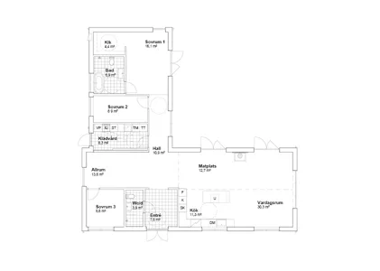 V22012 planritning - Modern