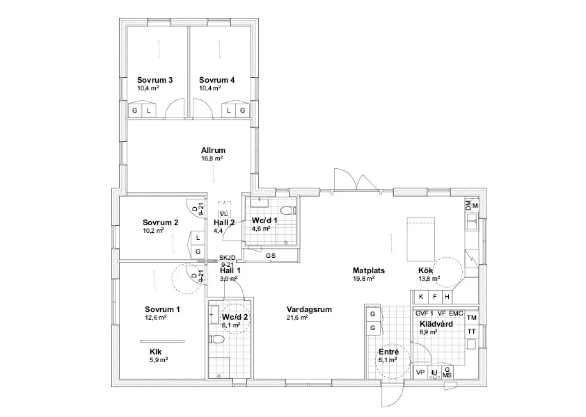 V23039 planritning - Modern