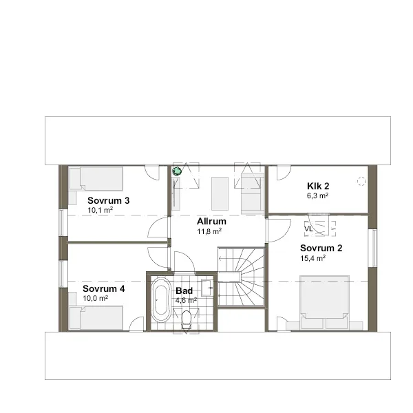 Vendelsö planritning - Traditionell