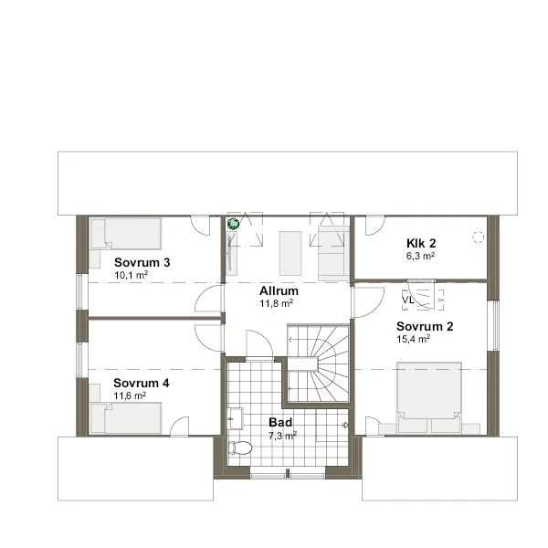 Vendelsö planritning - Traditionell