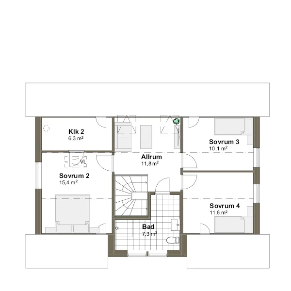 Vendelsö planritning - Traditionell