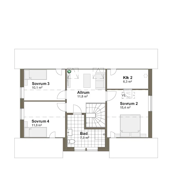 Vendelsö planritning - Traditionell