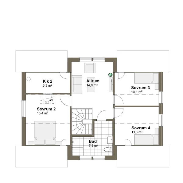 Vendelsö planritning - Traditionell