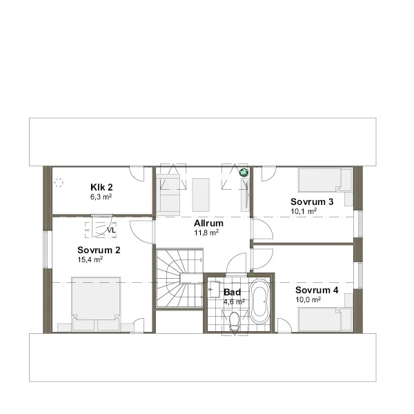 Vendelsö planritning - Traditionell