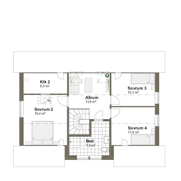 Vendelsö planritning - Traditionell