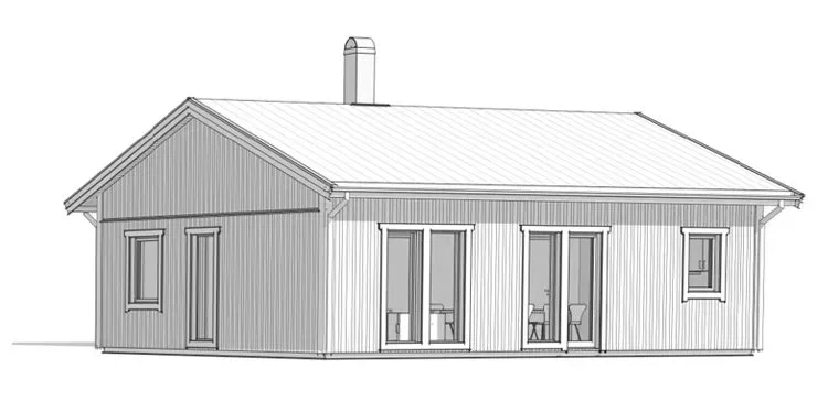 Torpet - modernt fritidshus i stil som står sig