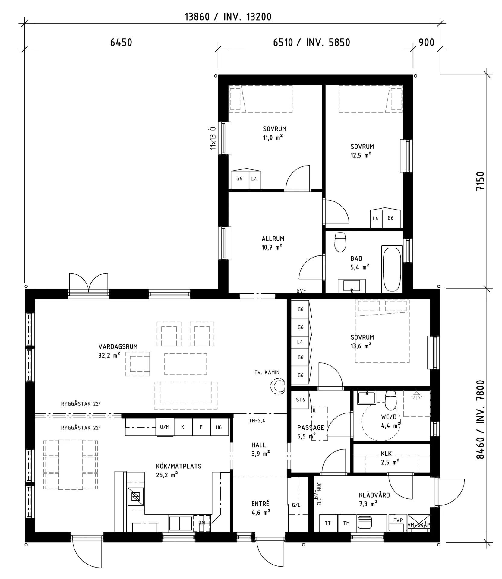 Villa Björkholmen planritning