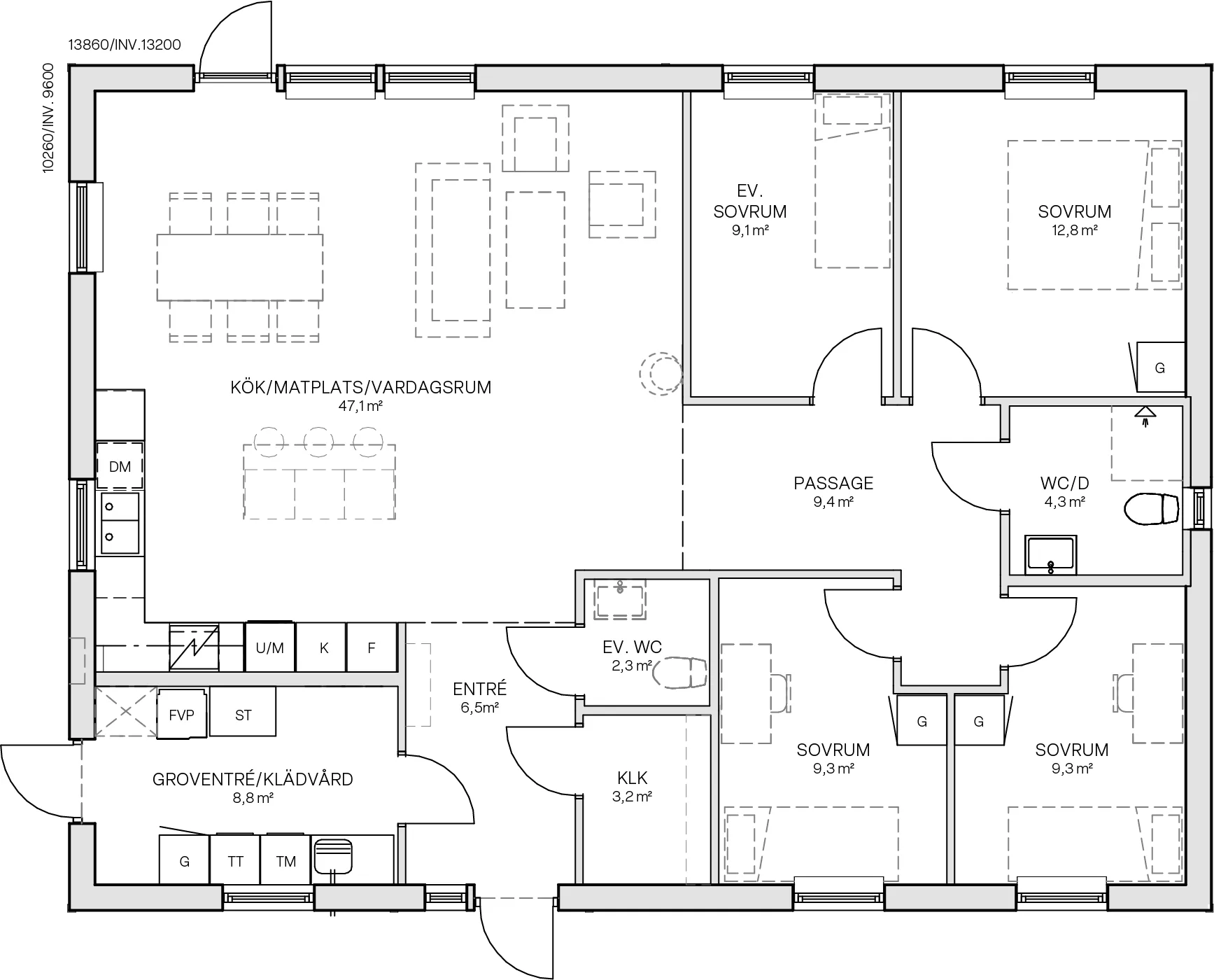 Villa Bovik planritning